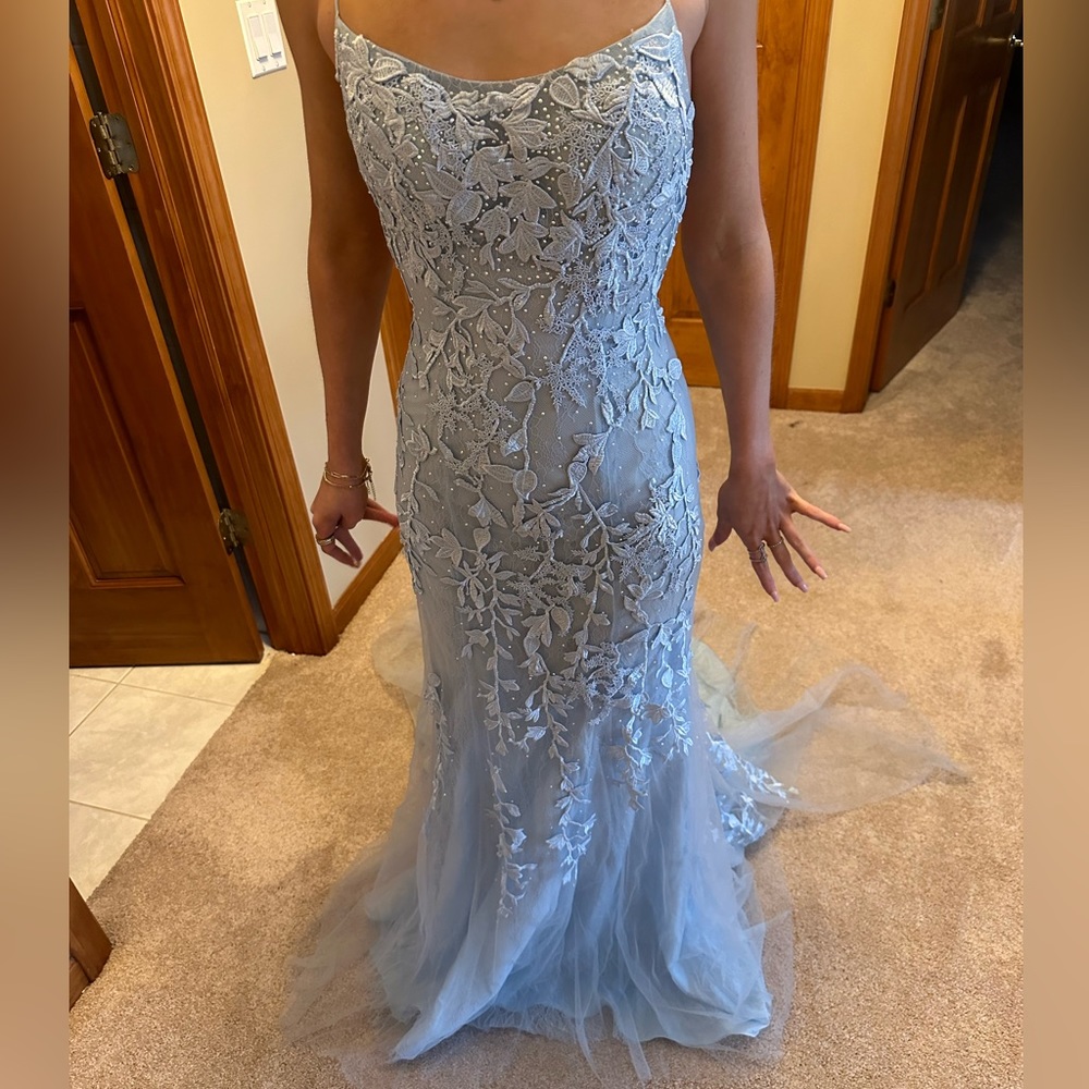 Light blue prom dress